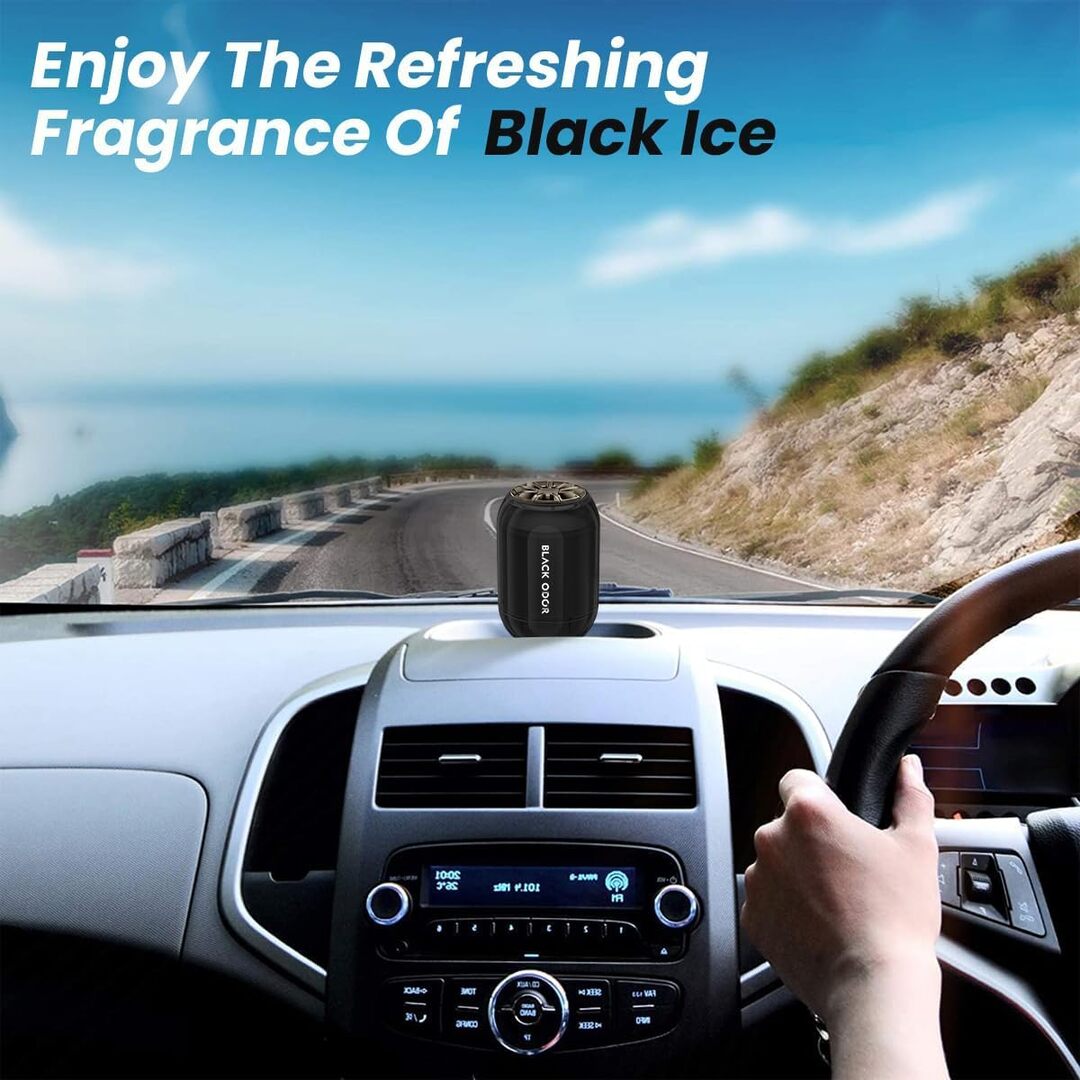 1 Pc Universal Black Odor Premium Car Gel Air Freshener Stylish Effective Long-Lasting For Car