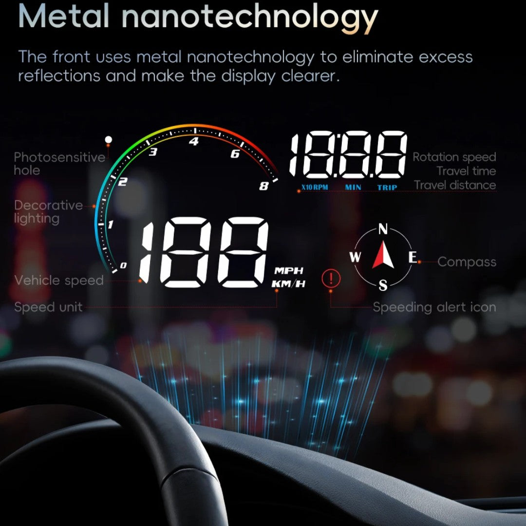 1 Pc Universal M24 OBD2+GPS Head Up Display HUD Gauge Car Digital Speedometer RPM Water Temperature Voltage